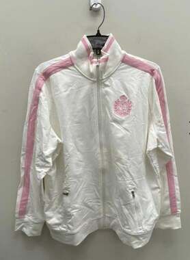 Ralph Lauren 2-piece SET White & Pink Crest Embroidered Full Zip Tracksuit